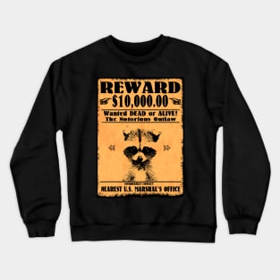 Funny Raccoon Outlaw Crewneck Sweatshirt